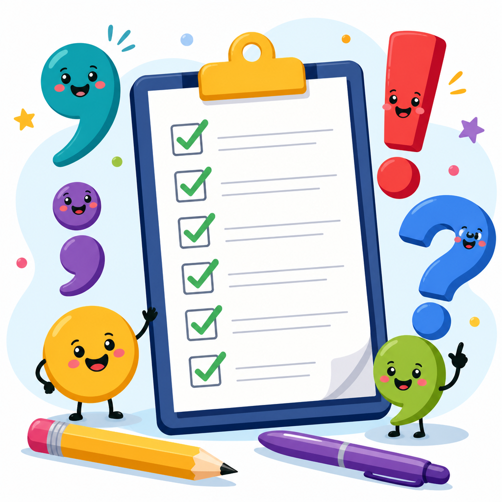 Punctuation Checklist for Writing
